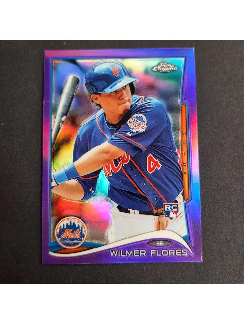 2014 Topps Chrome - Wilmer Flores #67 Purple Refractor (RC) NY Mets